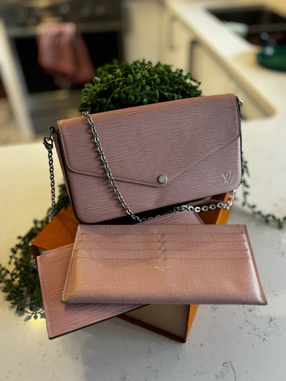 Louis Vuitton Light Pink Epi Leather Felice